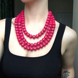 Pink “Lipstick” Necklace
